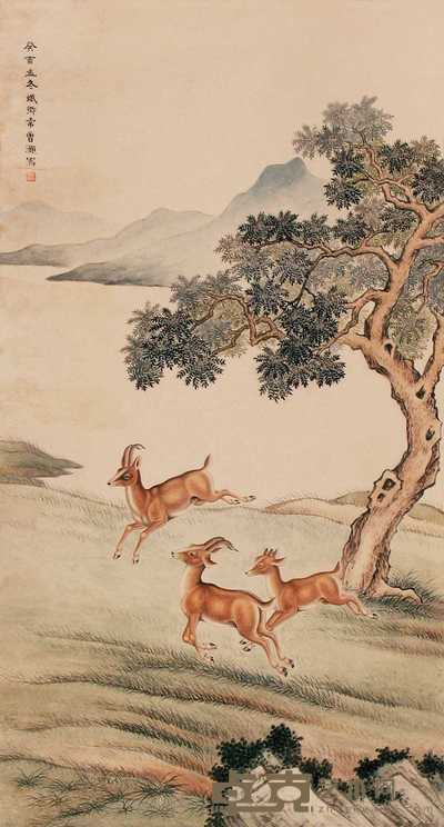 常斌卿 三羊开泰 立轴 92×49cm